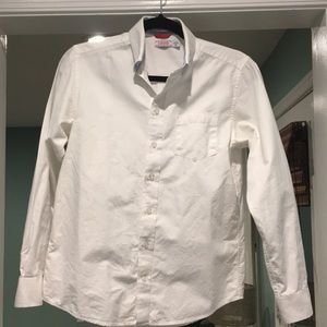 Boys Izod White Dress Shirt